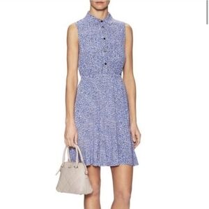 Kate Spade Blue Petals Sleeveless Shirtdress
